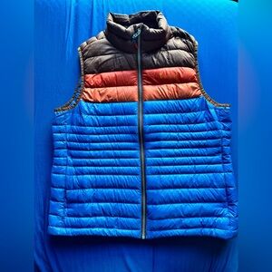 Cotopaxi Women’s L Vest - Blue, Brown, Orange